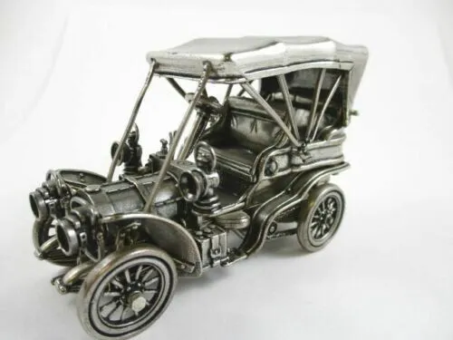 Voiture miniature ancienne Franklin Mint en métal argenté, modèle réduit de collection, édition limitée