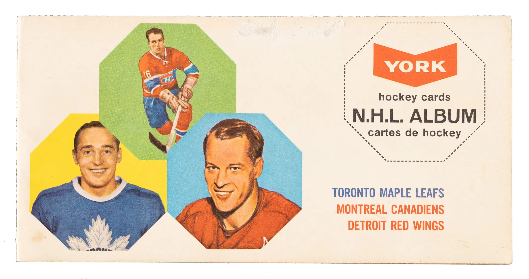 Album ancien de cartes de hockey York de la LNH, souvenir sportif de collection