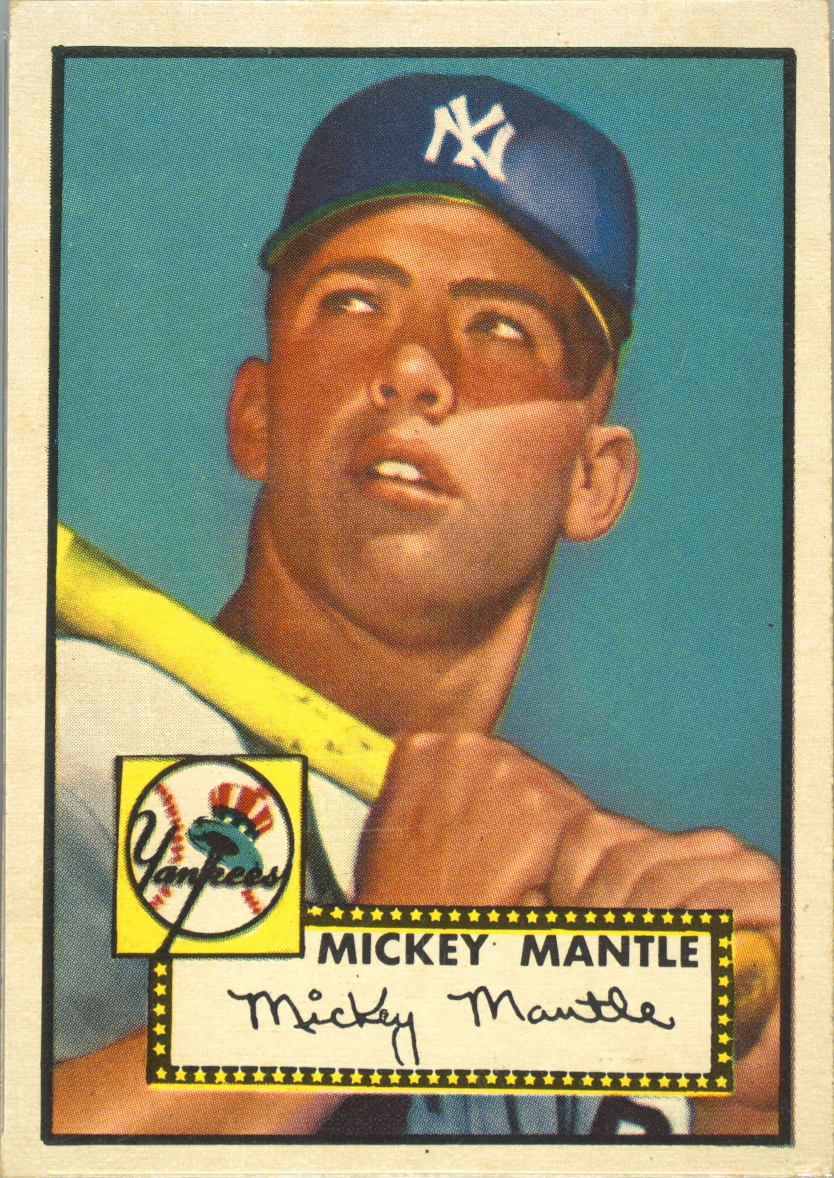 Carte de baseball Mickey Mantle 1952 Topps, New York Yankees, carte de sport de collection rare