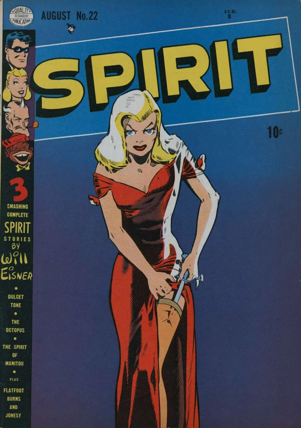 Bande dessinée The Spirit numéro 22 de Will Eisner, Quality Comics, comic book de collection