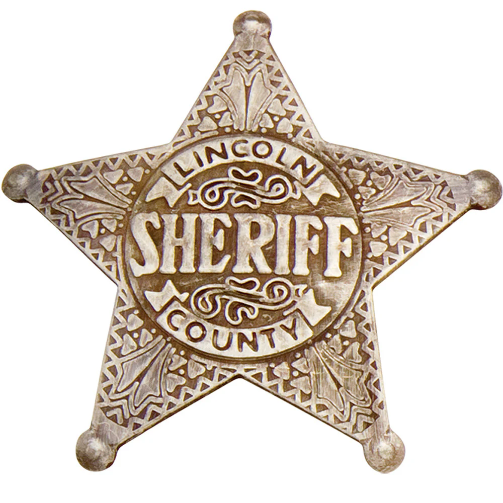 Insigne de shérif en étoile ciselée du comté de Lincoln, souvenir militaire et policier de collection