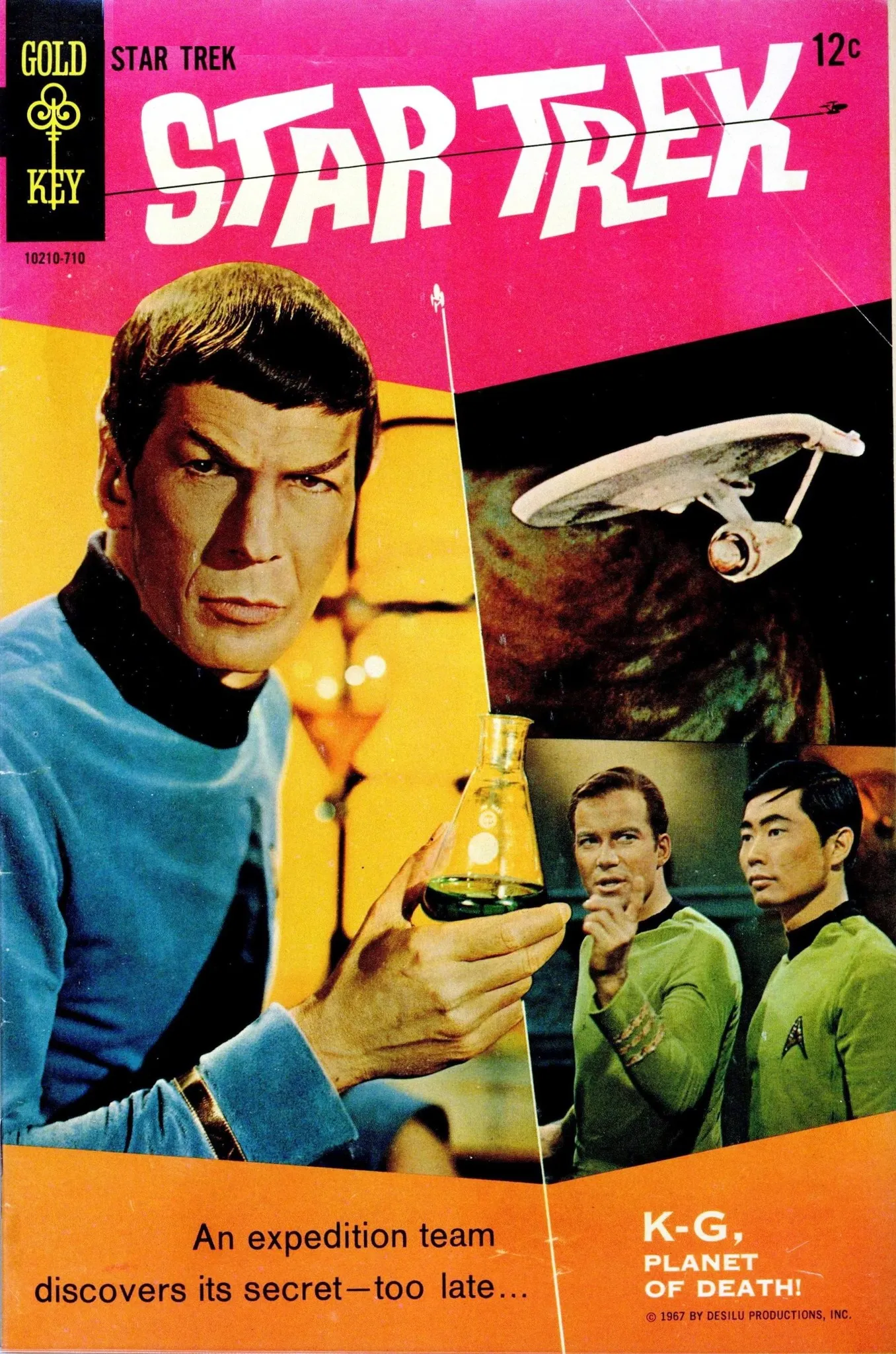 Bande dessinée Star Trek numéro 1 Gold Key 1967 avec Spock, comic book de collection