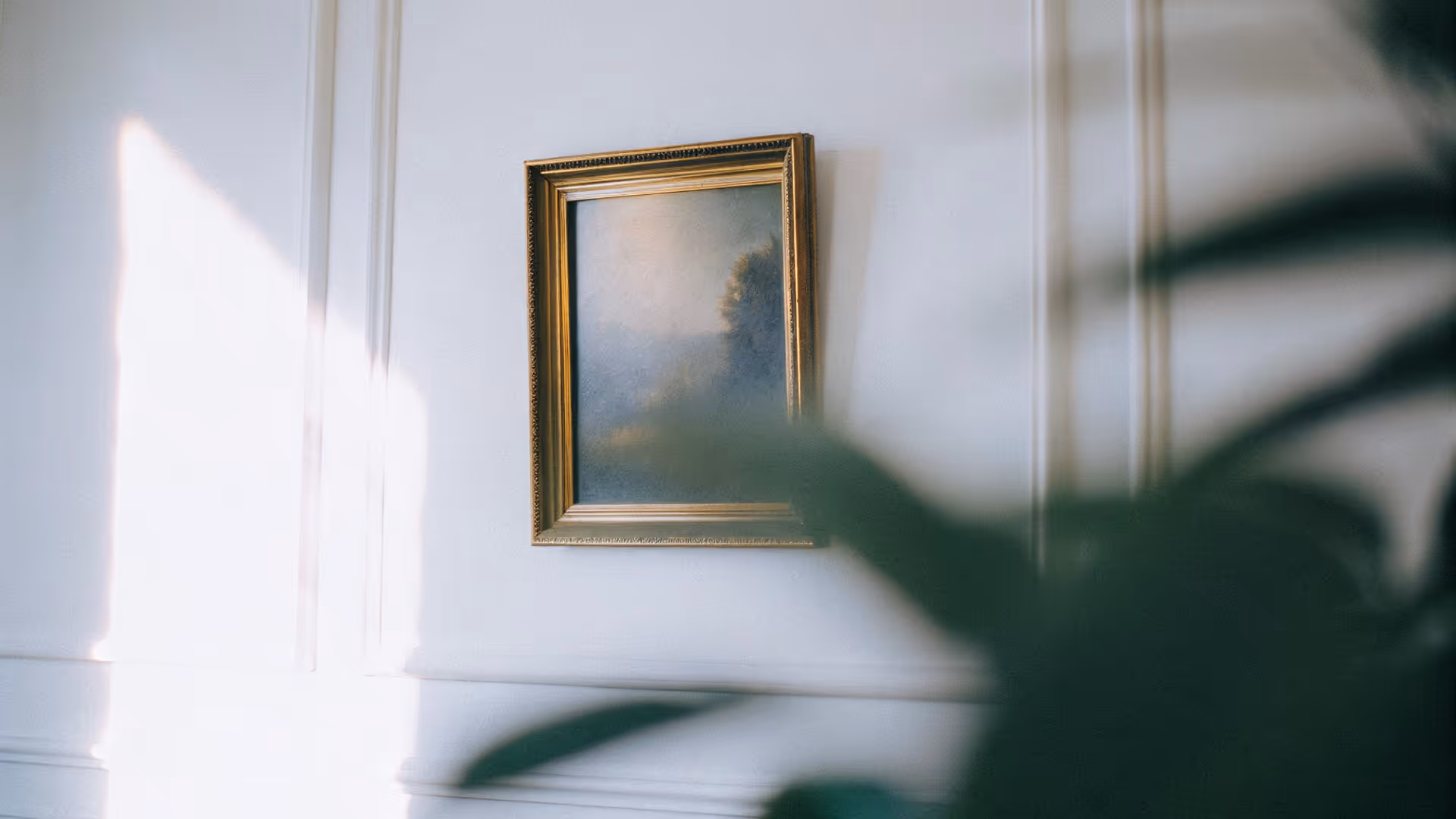 Abstrakte Aufnahme von einem eingerahmten Bild