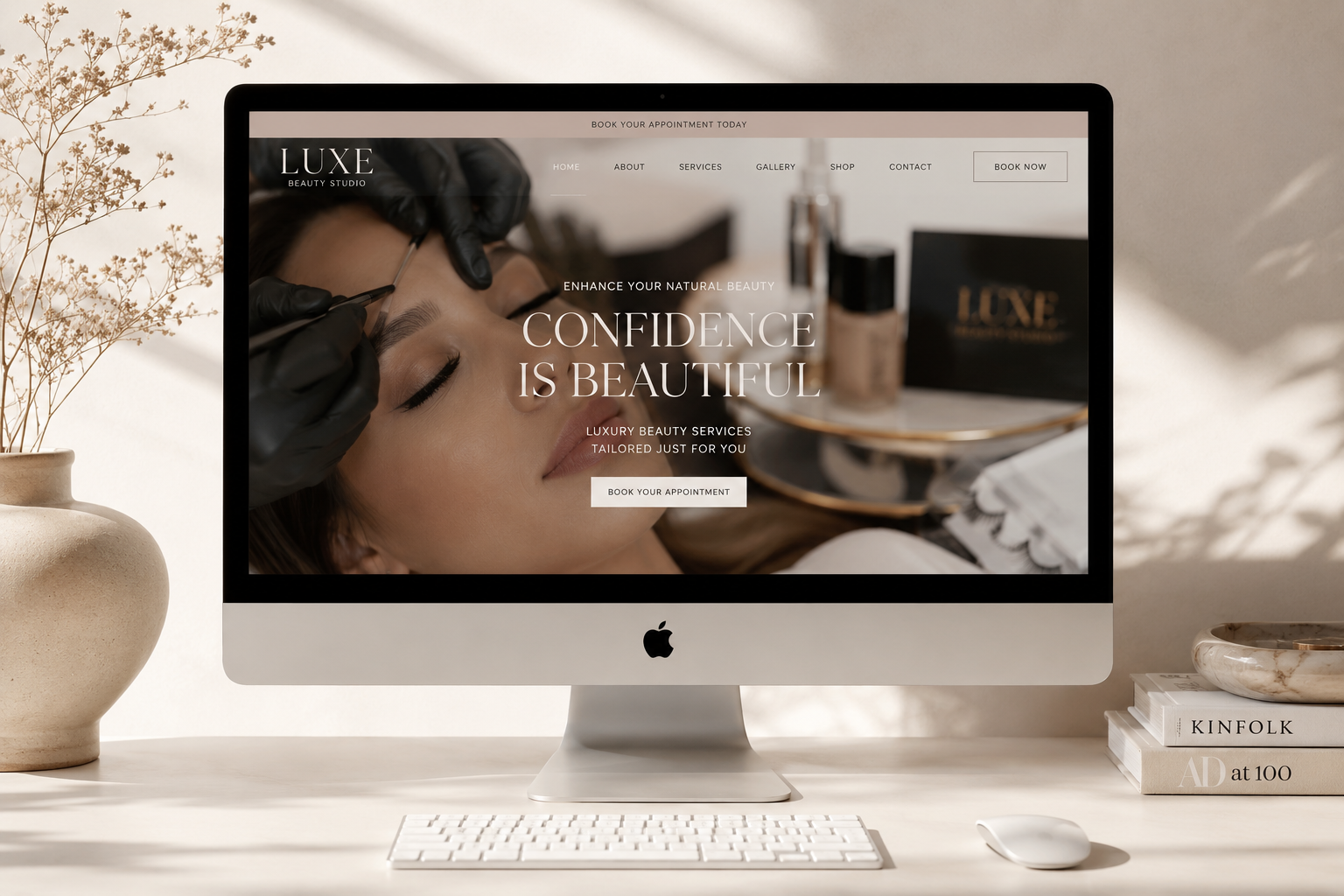 Beauty industry client website design and development