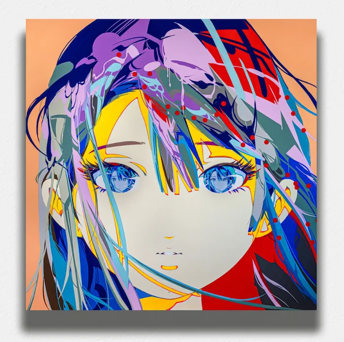 Ai☆Madonna, Can’t Recall Her Face Ikura on Day 7, 2024, acrylic on canvas,