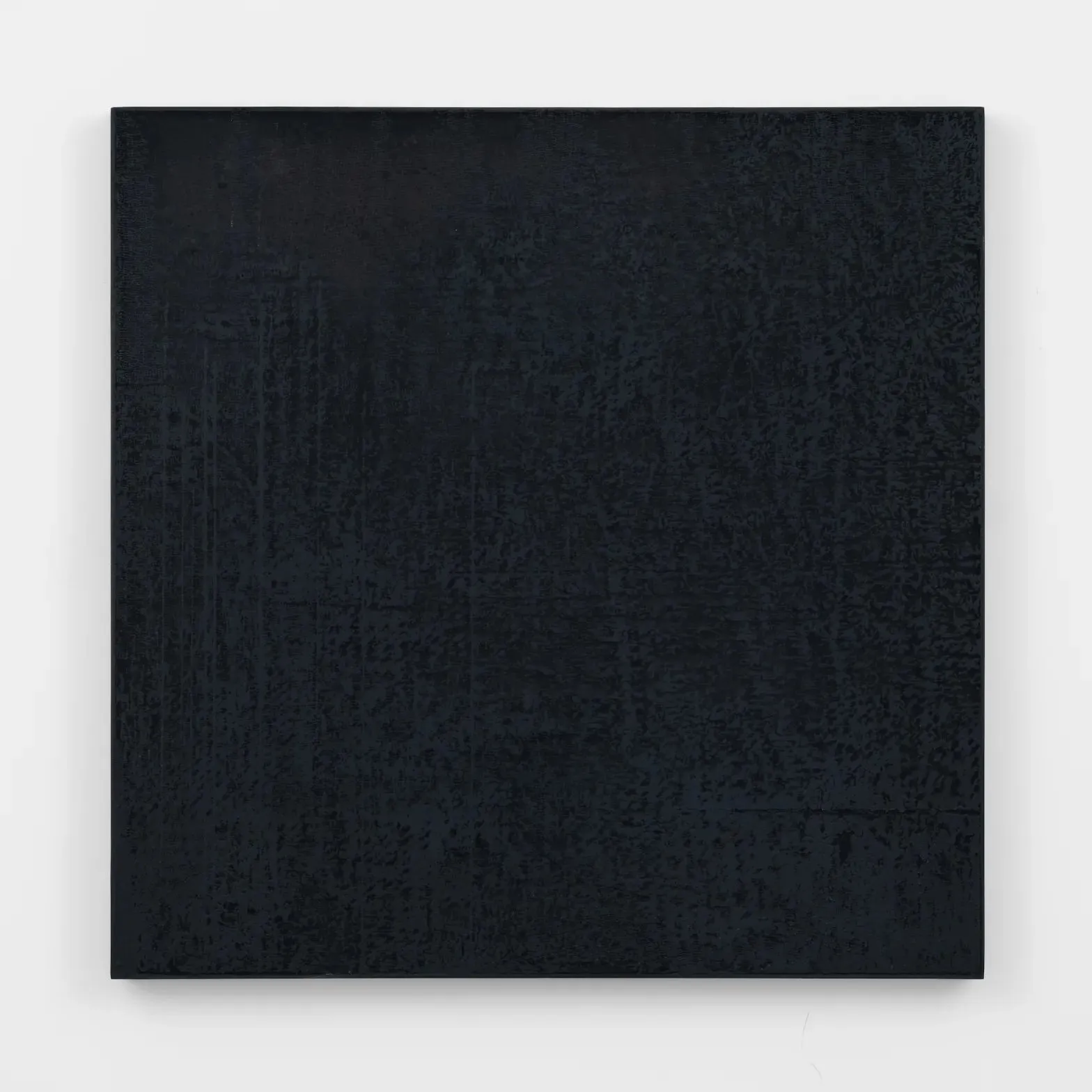 Dark hard-to-read painting of dark landscape paintings installation view in white cube gallery wall, Tina Kim, there is no place, Kibong Rhee exhibition, titled differences the imprinted.