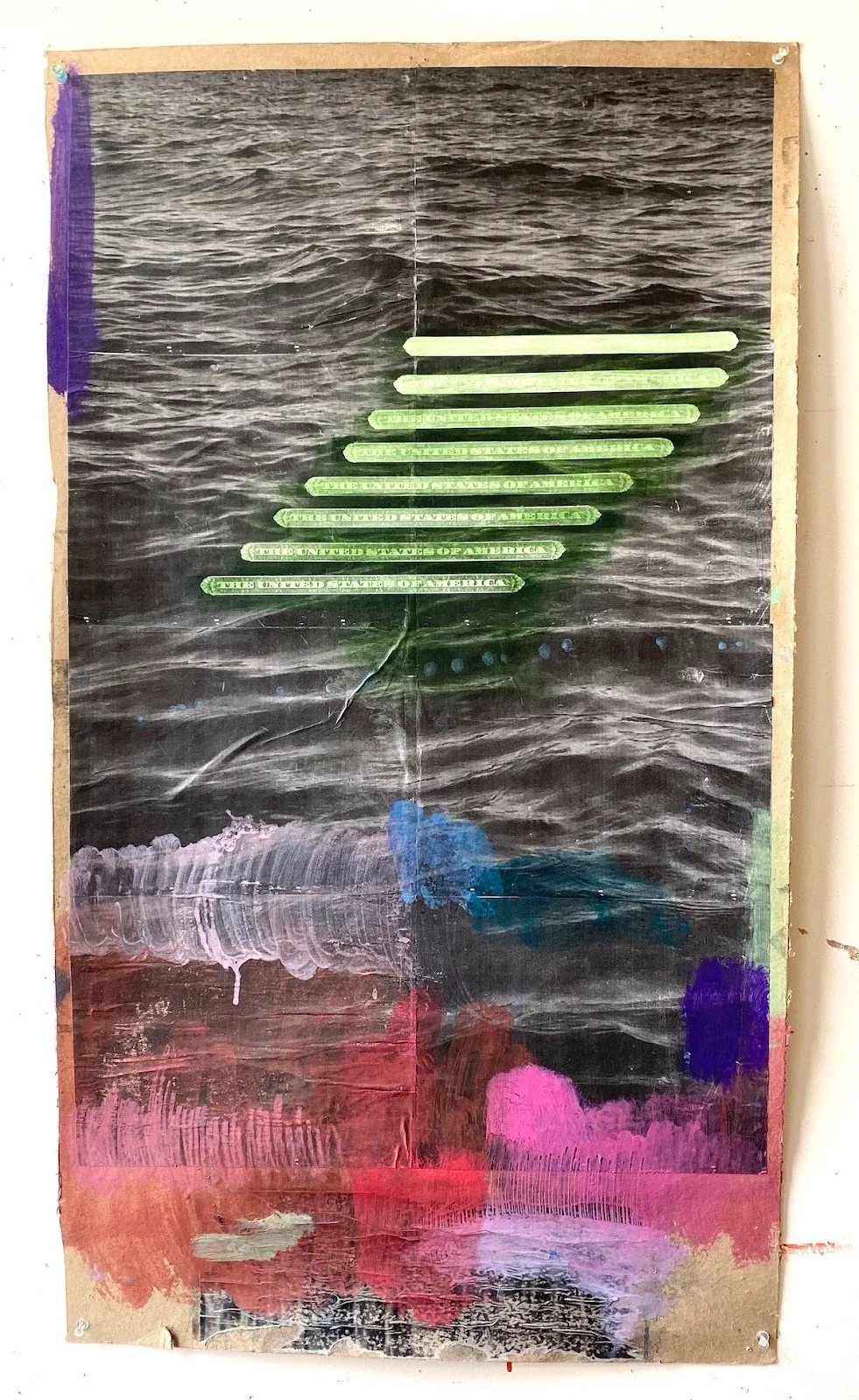 Francisco Donoso, all I'll ever be, LaserJet prints on paper ram board with acrylic, DACA recipient latinx abstract artist social justice.