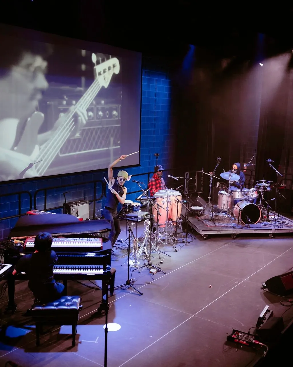 Kassa overall and jazz band performance on stage at BRIC JazzFest 2024, opening nights review Sterling Corum, photo by Julia Drummond.