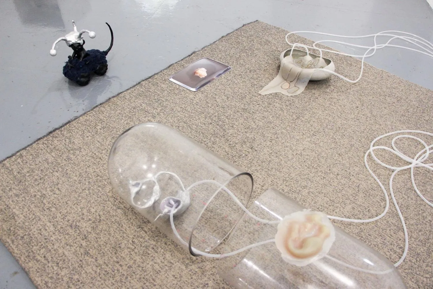 Seoyoung Kim, Soeun Bae, and Soo Park, Korean curatorial initiative, Installation view of 'Site 002. △', Site, Brooklyn Fireproof, Brooklyn, New York, Projectspace WIP