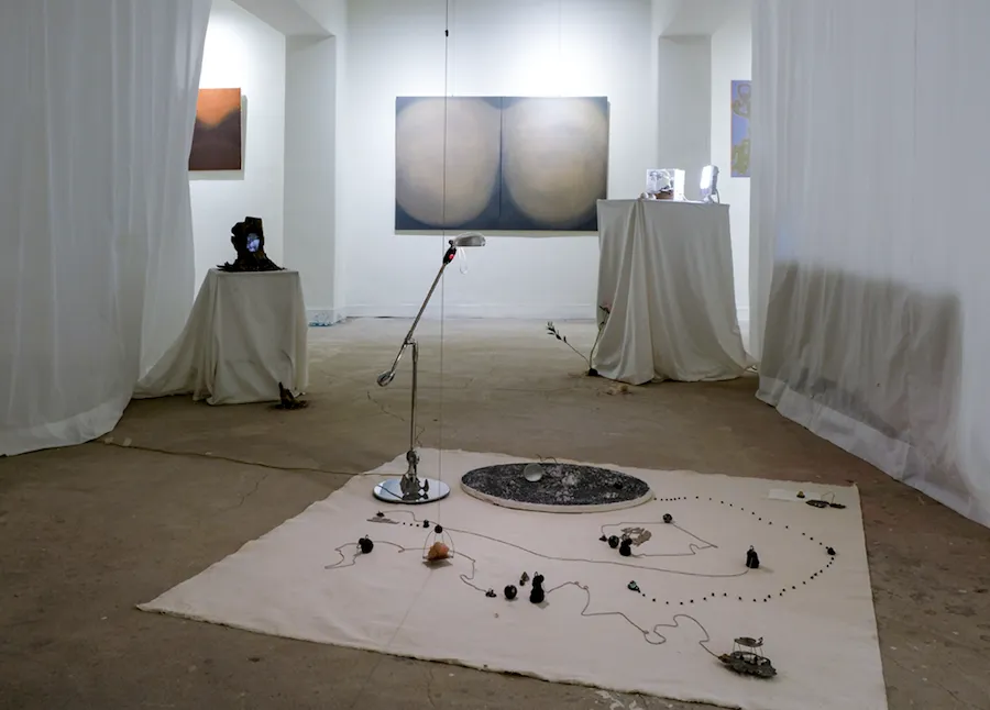 Seoyoung Kim, Soeun Bae, and Soo Park, Korean curatorial initiative, Installation view of 'Site 002. △', Site, Brooklyn Fireproof, Brooklyn, New York, Projectspace WIP