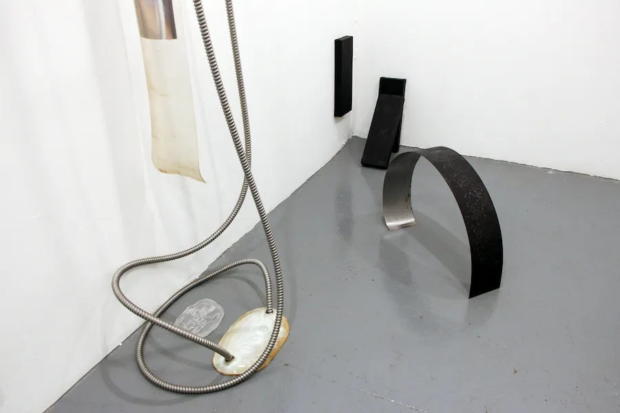 Seoyoung Kim, Soeun Bae, and Soo Park, Korean curatorial initiative, Installation view of 'Site 002. △', Site, Brooklyn Fireproof, Brooklyn, New York, Projectspace WIP