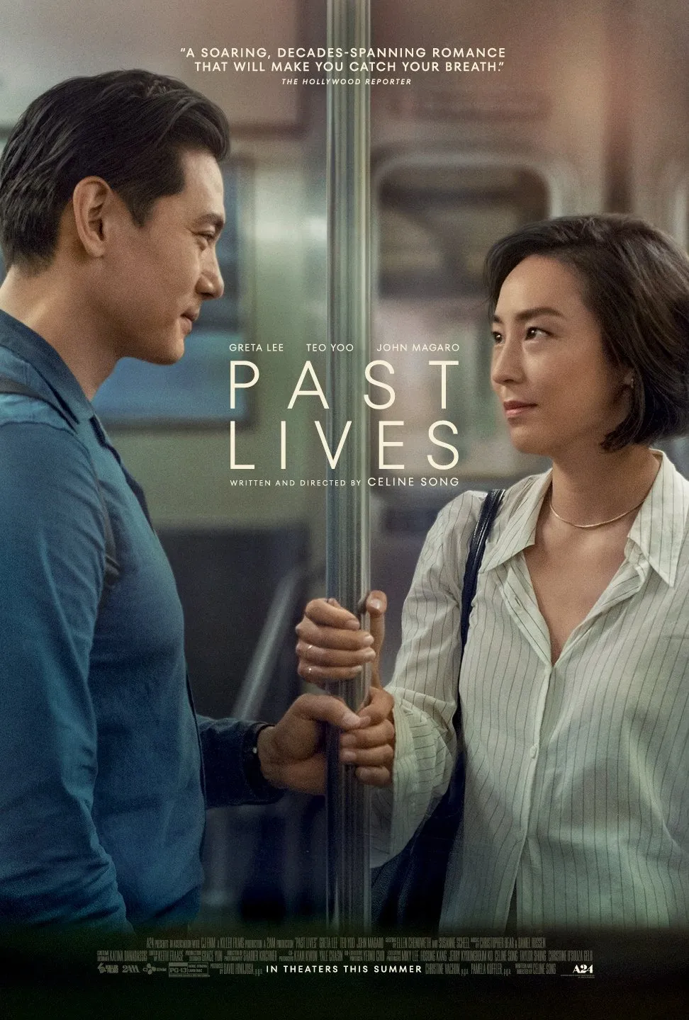 Celine Song, Past Lives, film review by Tiffany Babb, Greta Lee, Teo Yoo, Jon Pack, Sundance Institute. David Hinojosa, Christine Vachon, and Pamela Koffler