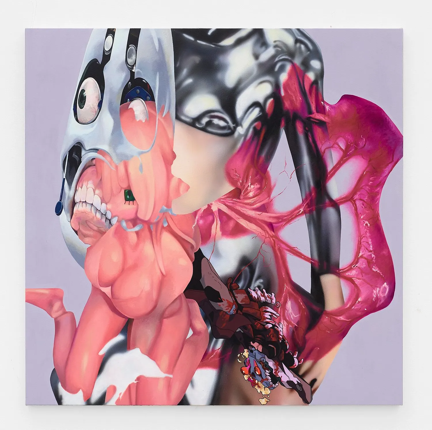 Fembot at The Hole, Tribeca, posthuman feminism robots machine age art sculpture installation, Jordan Homstad