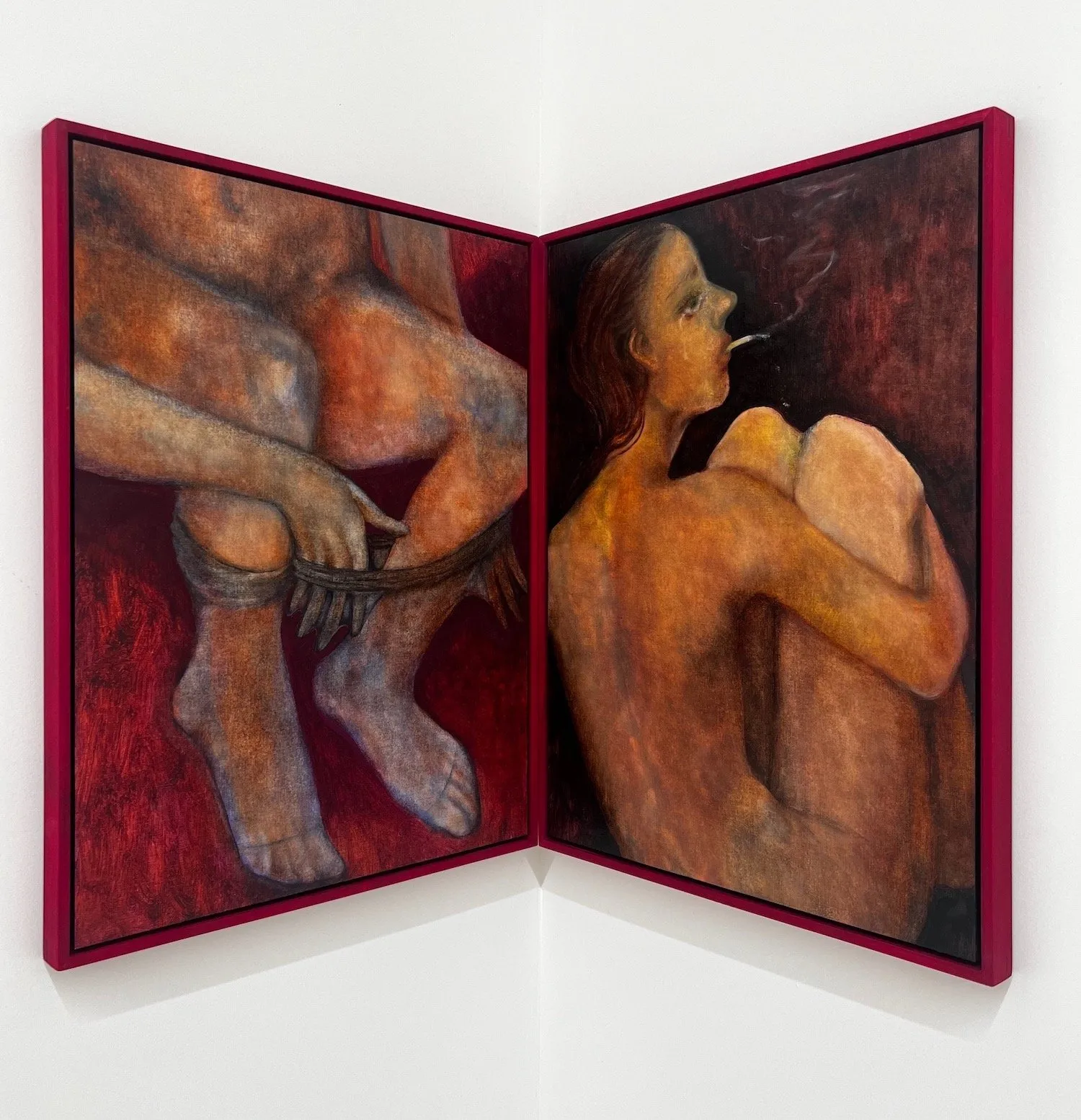 Pauline Rintsch, navel series I, mary's heartbreak, Pinch me hard and soft, YveYANG Gallery painting.