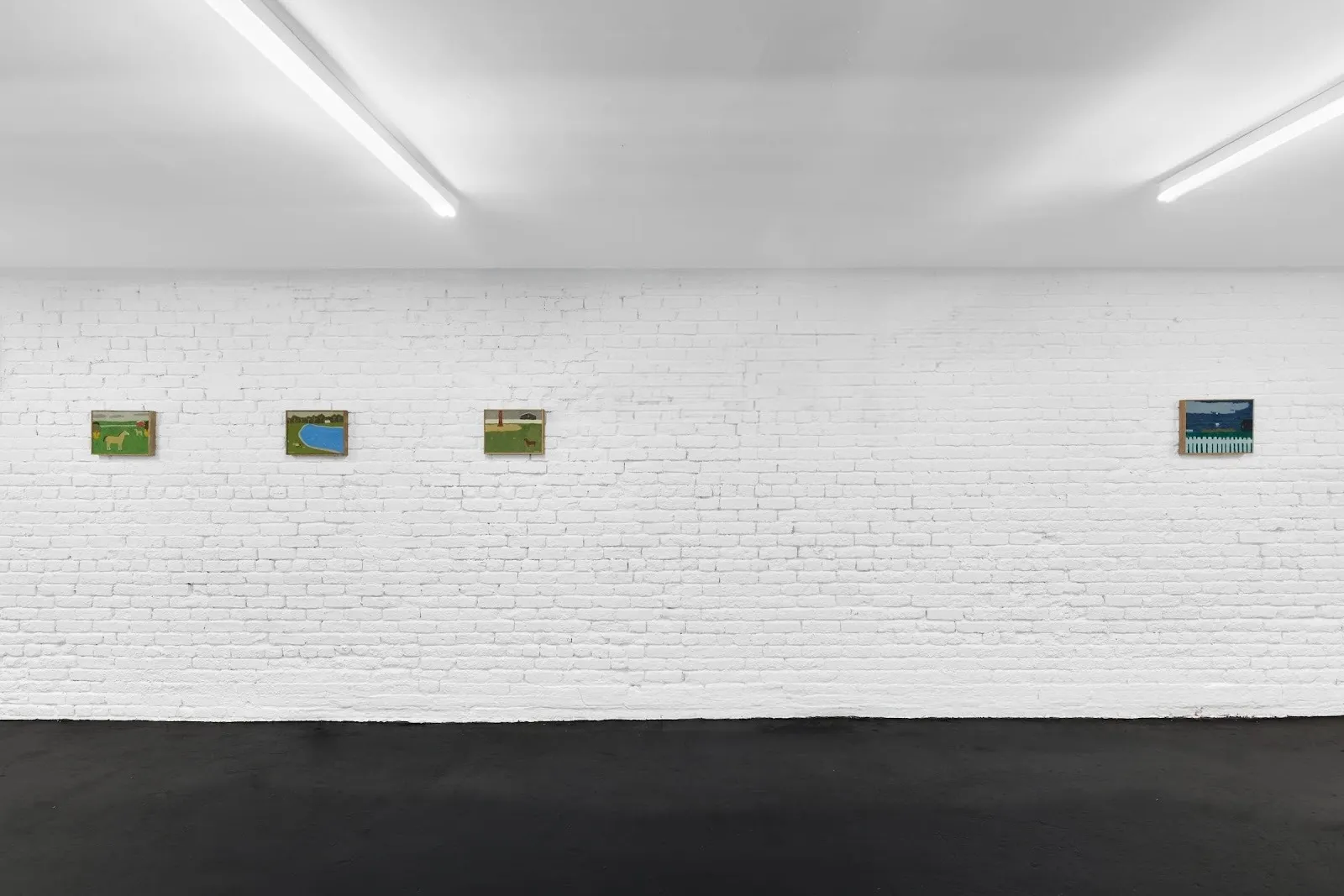 Tony Huynh, oil painting, Scroll NYC gallery exhibition, small-scale summer memories and dreams, installation view for art review