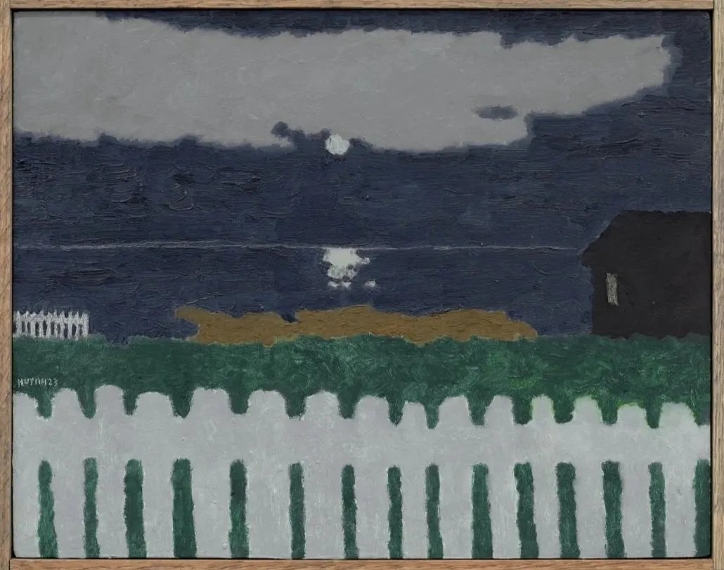 Tony Huynh, oil painting, Scroll NYC gallery exhibition, small-scale summer memories and dreams, the still night at shore