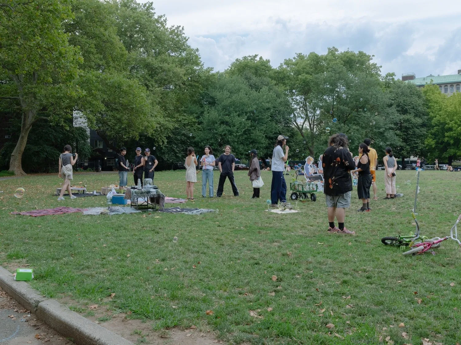 Seoyoung Kim. Site 003, Grass Stains. farfar studio, A group exhibition featuring 12 artists with programming. July 20, 2024, Cooper Park, Brooklyn. Korean Asian diaspora picnic