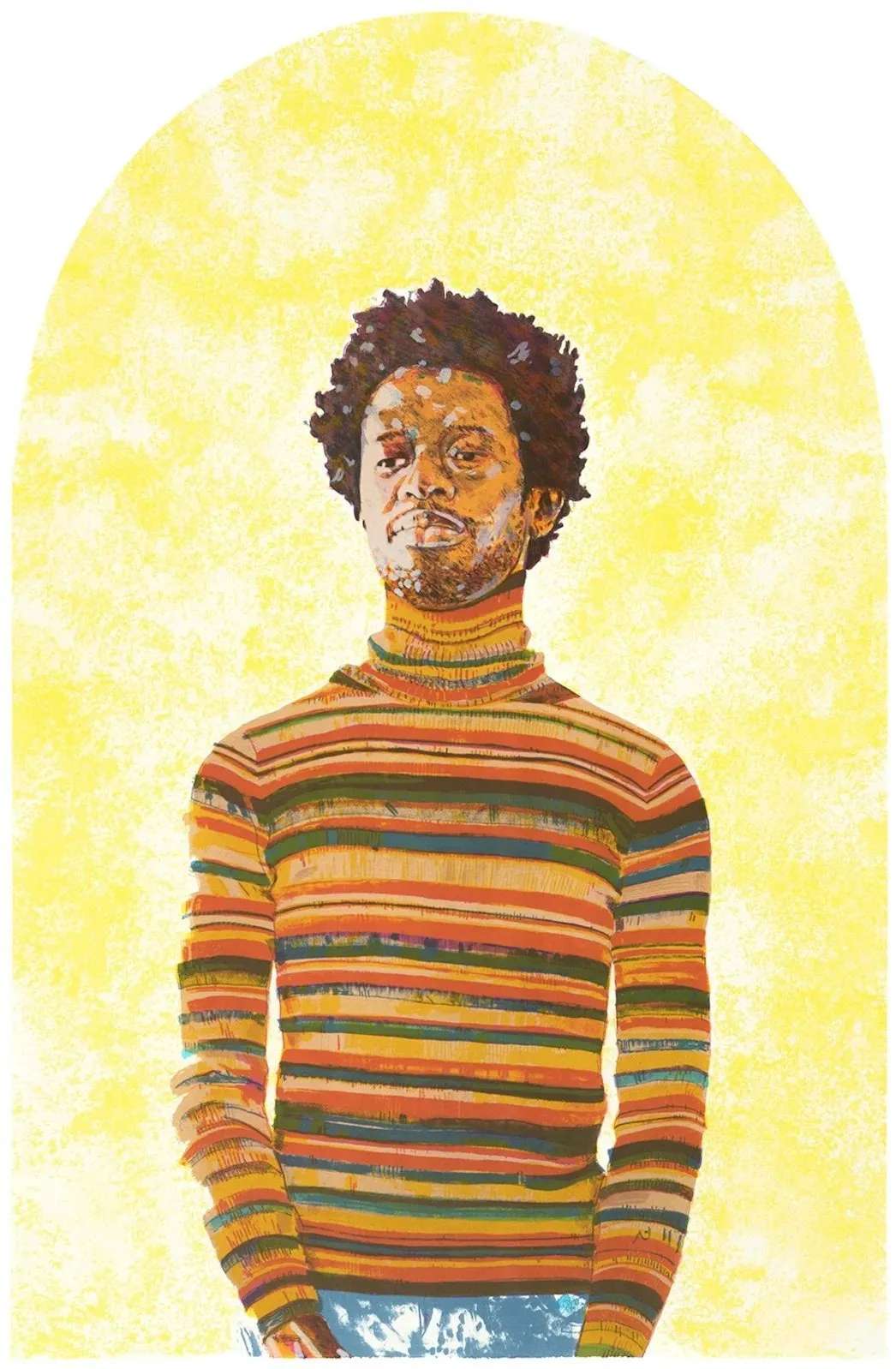 Jarvis Boyland, California Interior #3, lithograph Tamarind Institute Albuquerque, The Armory Show 2024 New York Waltpaper Walt Cassidy.