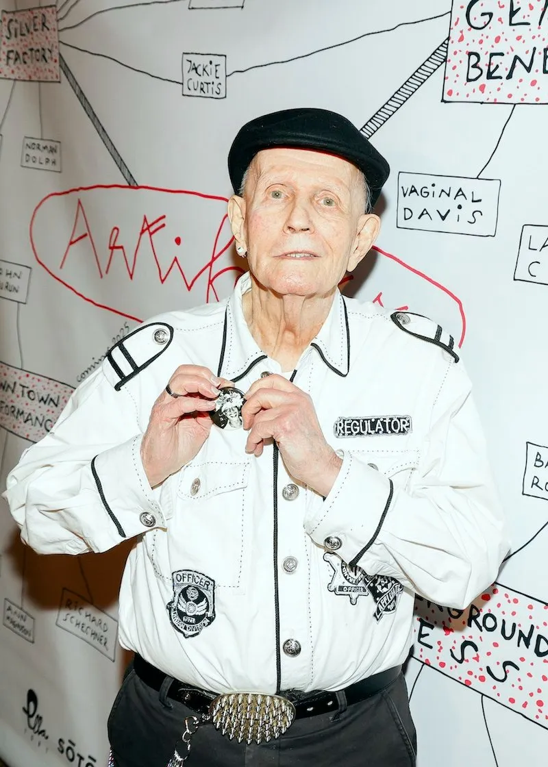 Writer and historian Stephen Watson at the launch event for documentary project artifacts, video interview series preserving underground culture, non-profit, interview with Colleen Rodgers.