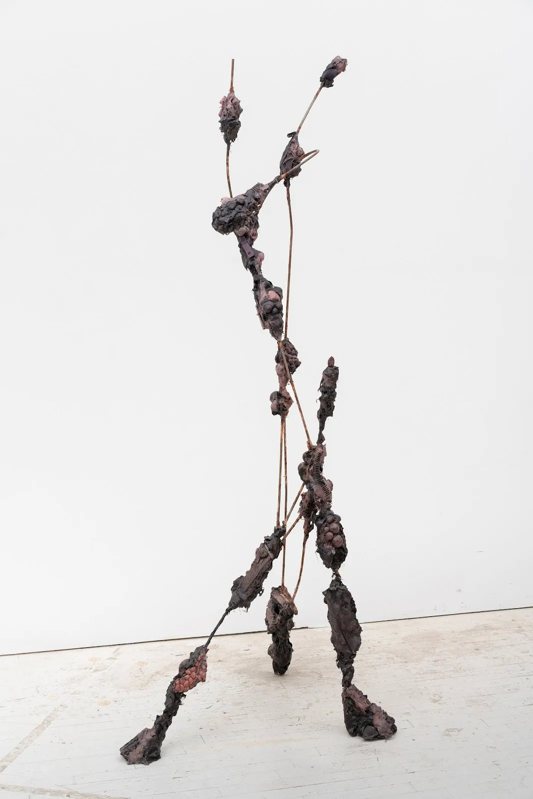 Christopher Daharsh, somnambulant, steel resin fiberglass installation sculpture, dark brown and anthropomorphic referencing Natural themes, impulse magazine interview, Alicia Adamerovich and Christopher Daharsh.