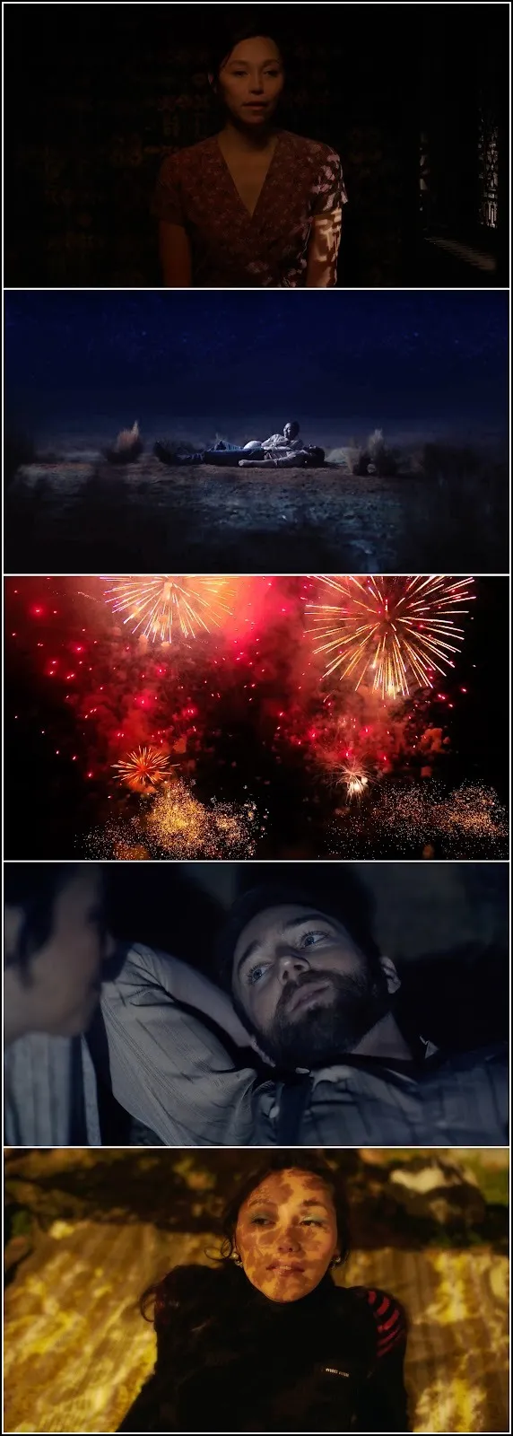 Film stills from Shangri-La by Isabel Sandoval, scenes of woman and man talking intimately, impulse interview arthouse film.