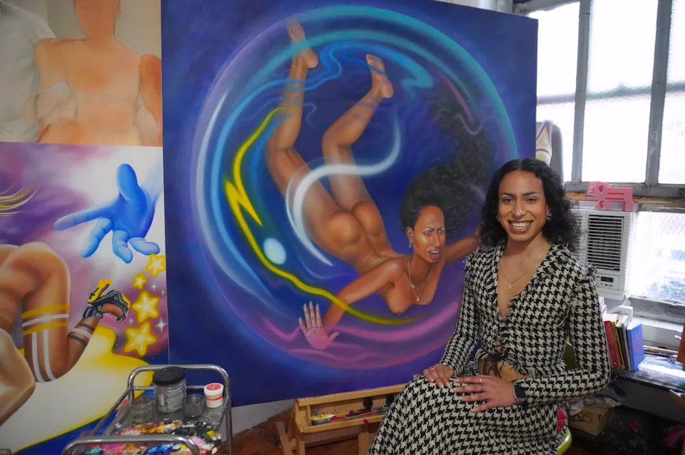 Chris Cortez in her studio. Photo by Sterling Corum.