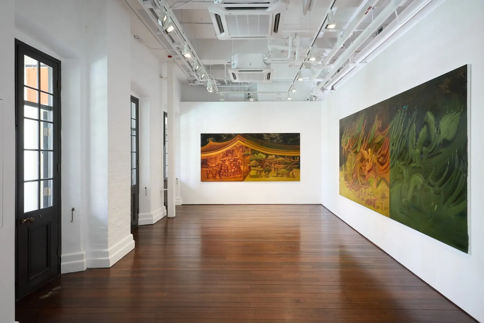 Installation view of Dominique Fung: Beneath the Golden Canopy. Courtesy of the artist and MASSIMODECARLO.