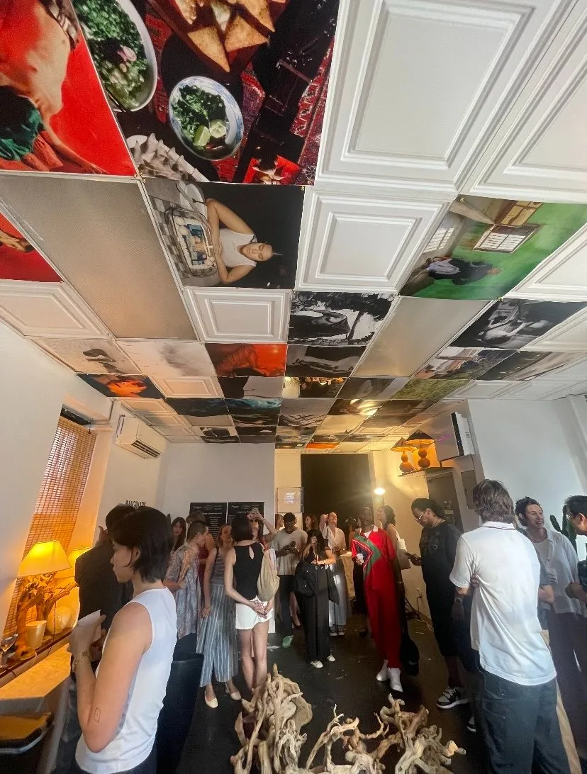 Image during the June 12 opening of Imaginary Ceilings at 141 Canal Street.