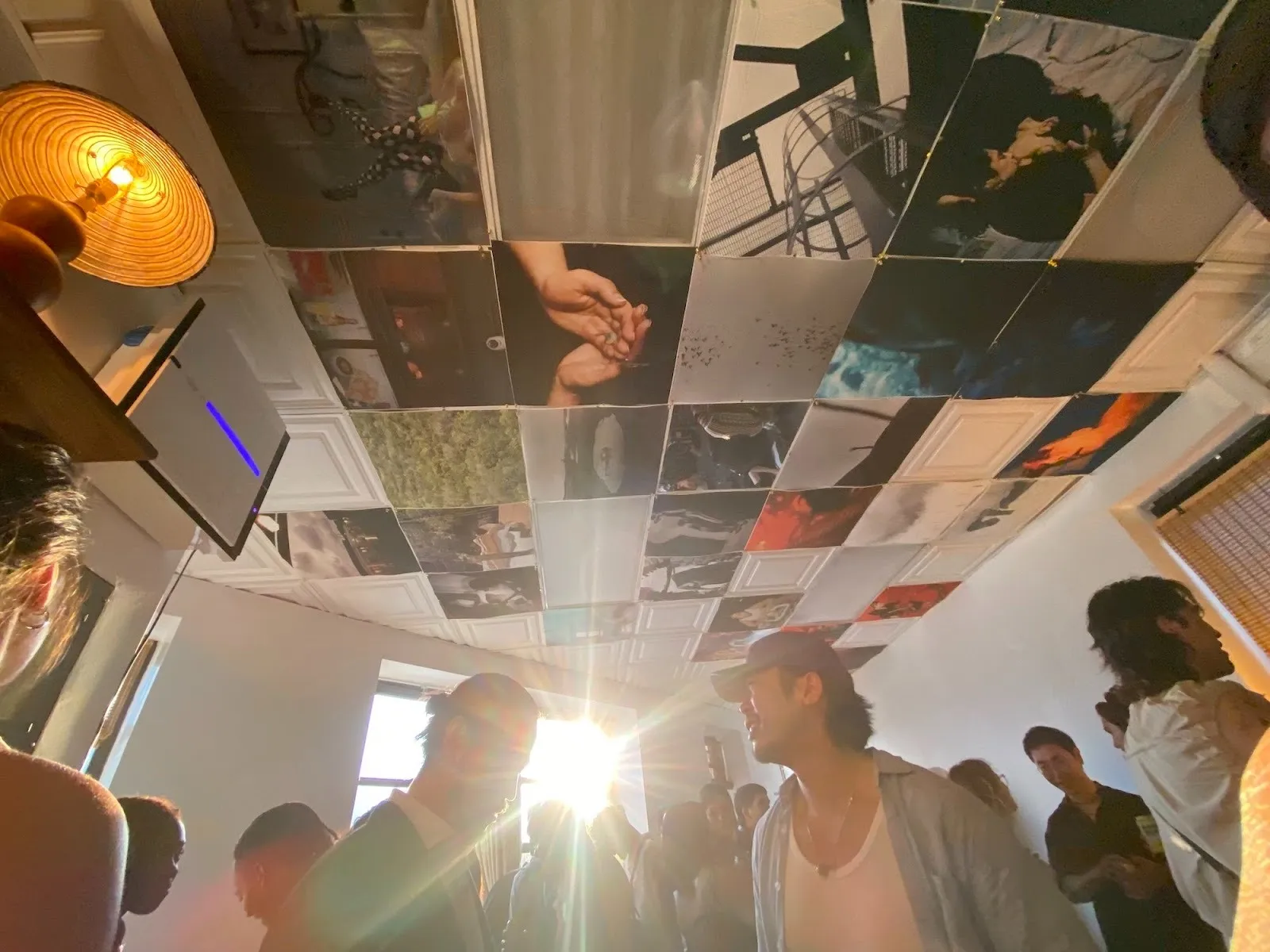 Image of ceiling layout of Imaginary Ceilings gallery show.