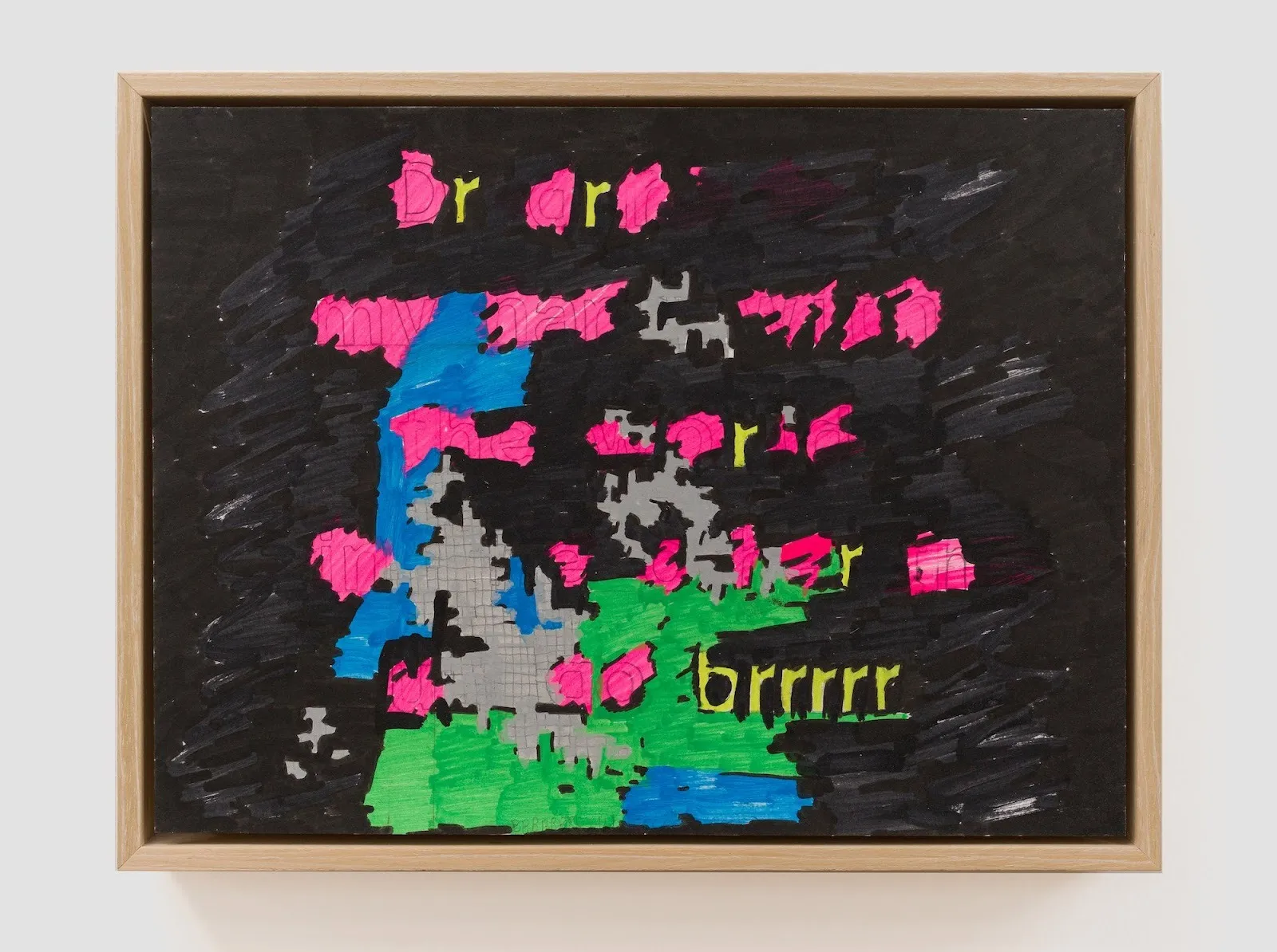 Bryan Castro, Presupposing the Mouth as a Musical Instrument, Part 2 (2023–25), Acrylic and graphite on paper, frame, 10 x 13 inches. Courtesy of the artist and D.D.D.D.