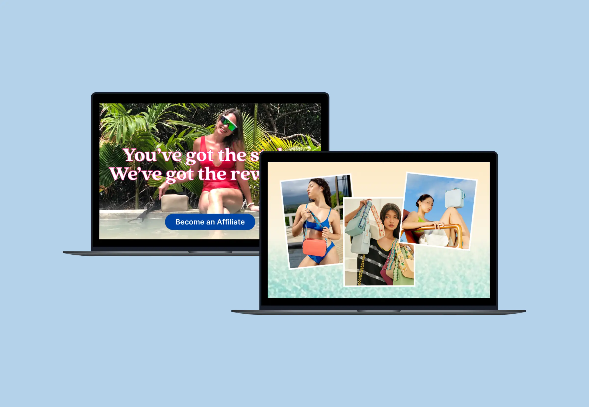 Desktop and mobile designs are side by side