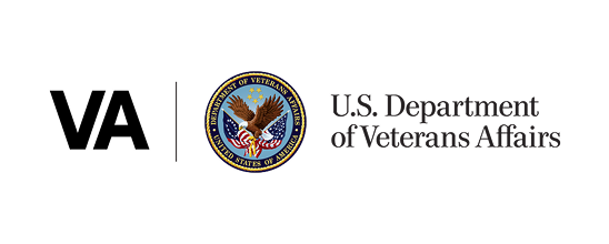 Seal of the U.S. Department of Veterans Affairs alongside the department's name in black text.