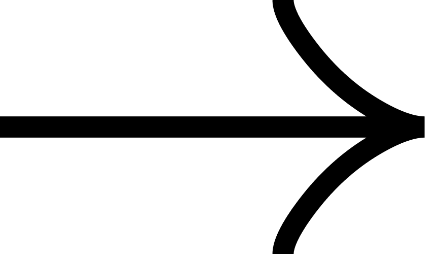 Black right-pointing arrow with a thick shaft on a transparent background.