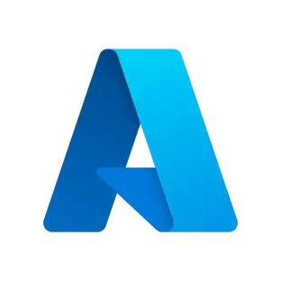 Blue triangular shapes forming the Microsoft Azure logo.