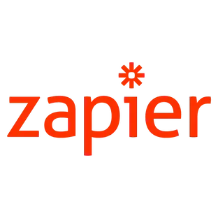 Zapier company logo with white text on an orange background.