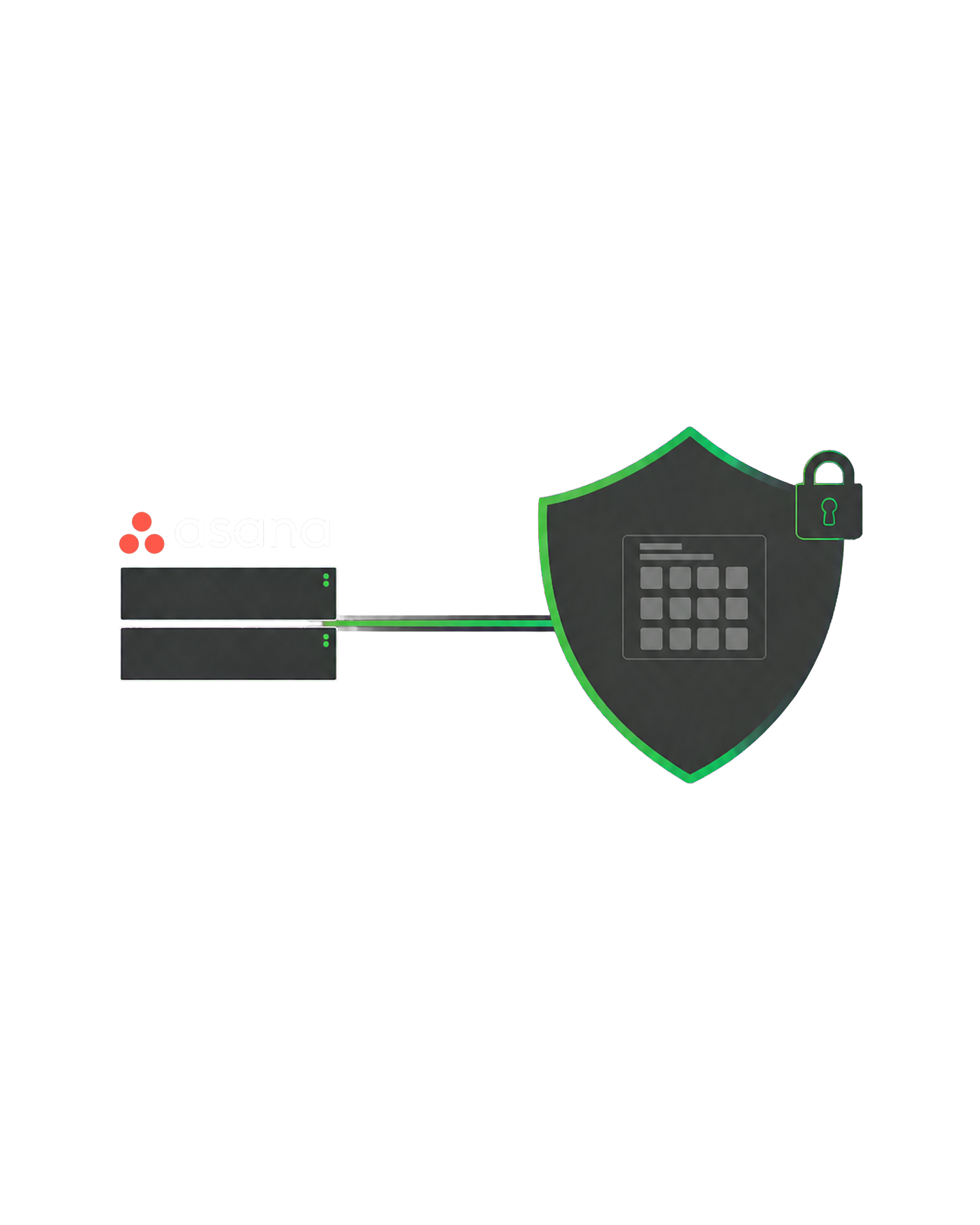 Custom integration traffic passing through two QuotaGuard static IPs into Asana API Traffic Filtering