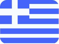 Flag of Greece with nine horizontal blue and white stripes and a white cross on a blue square in the top left corner.