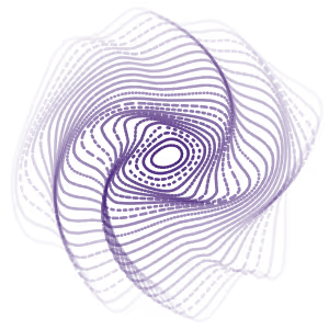 Abstract purple swirl pattern with multiple curved lines forming a complex, symmetrical vortex shape.