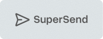 SuperSend logo with a paper plane icon next to the text.