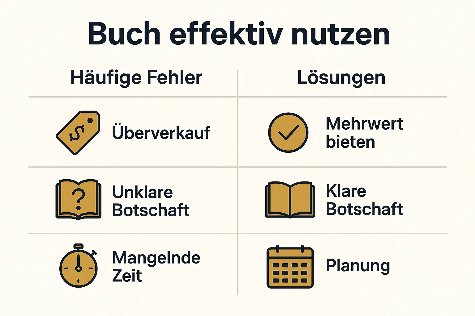 Häufige Fehler und Lösungen bei der Buchnutzung