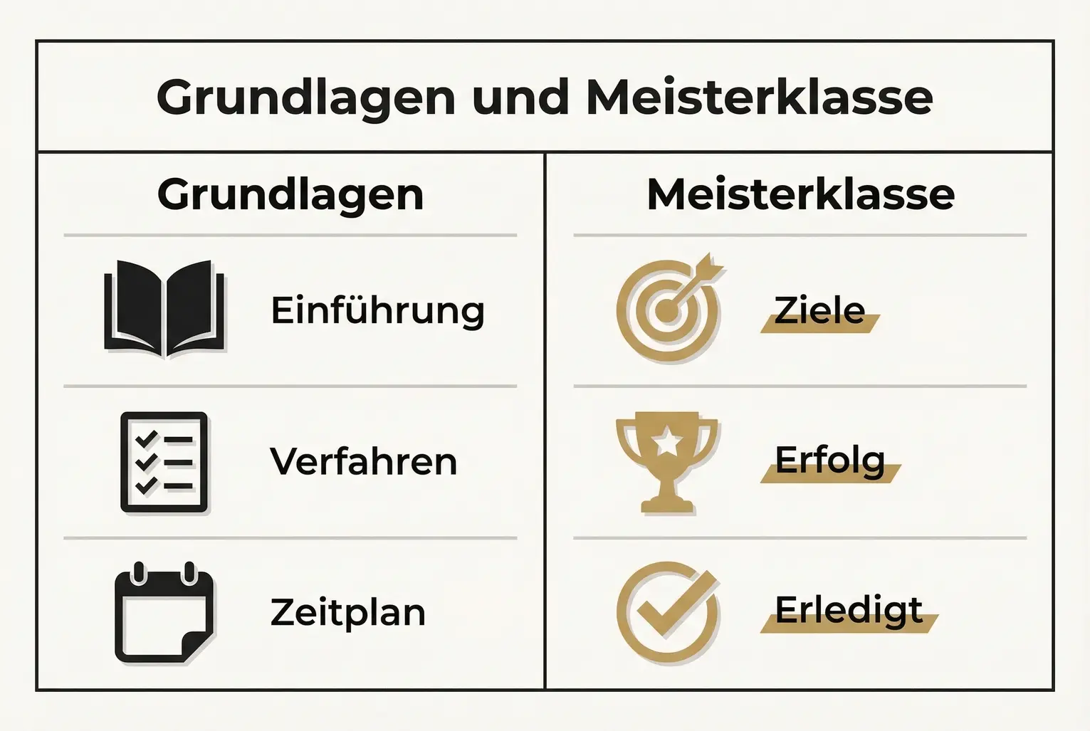 Gegenüberstellung: Was Einsteiger lernen müssen versus welche Taktiken Autoren auf Meisterniveau anwenden, ideal zur Kursstrukturierung.
