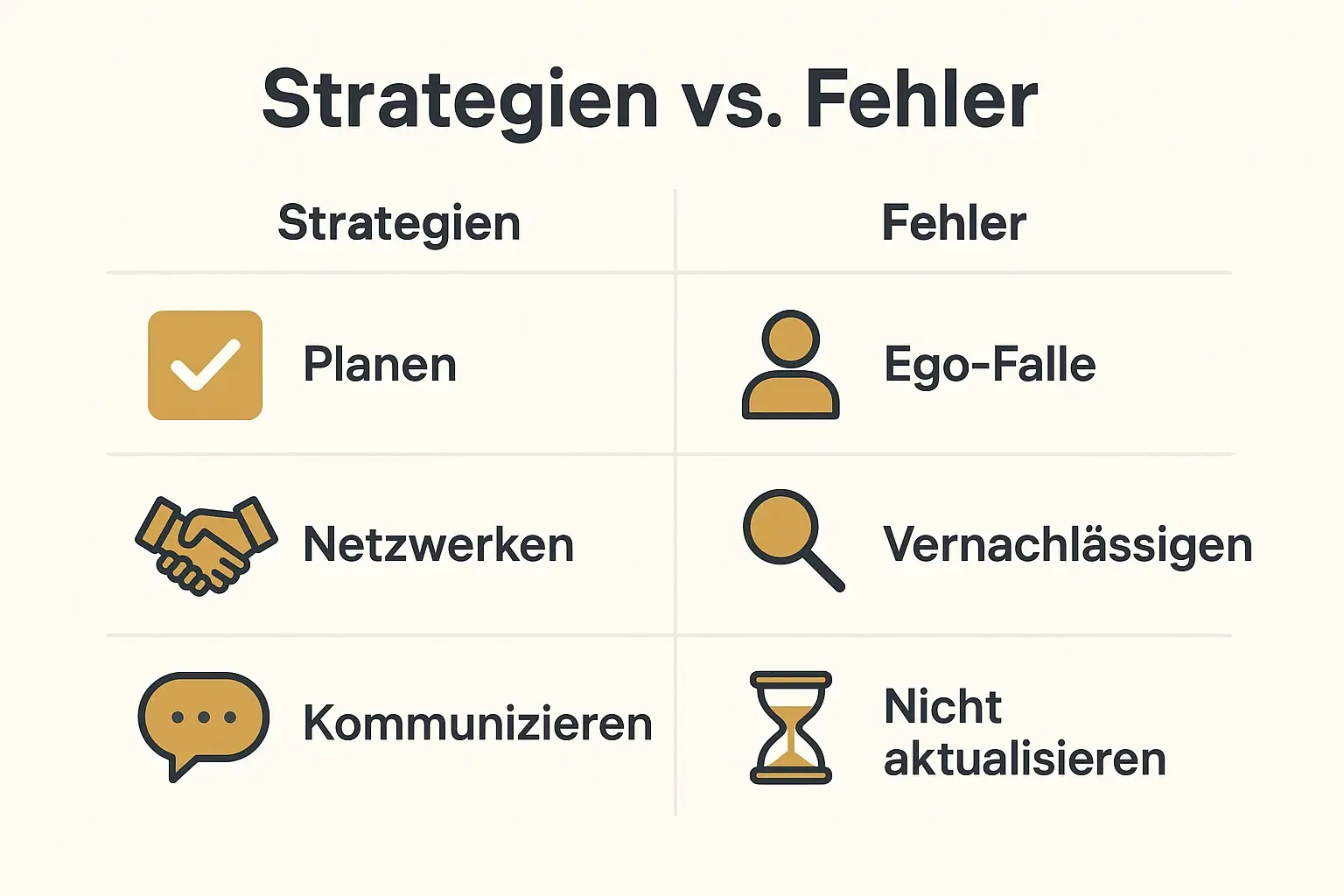 Das Bild illustriert bewährte Strategien und häufige Fehler im Umgang mit einem Buch als Reputations-Asset zur langfristigen Online-Autorität.