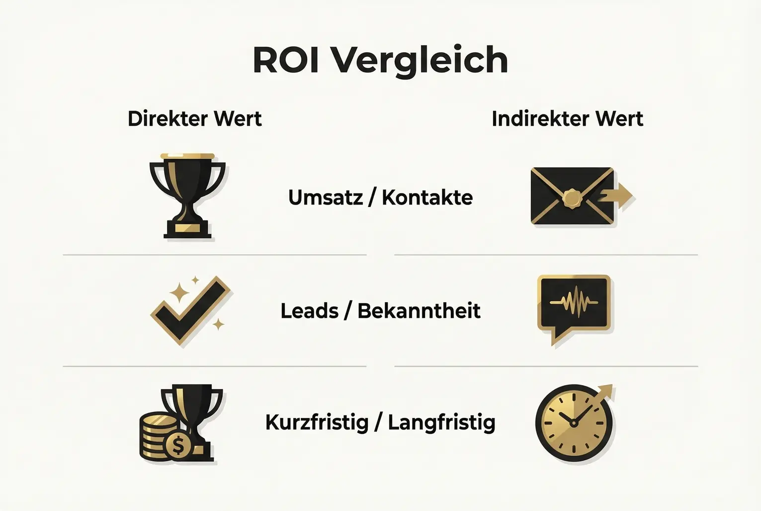 Vergleichsillustration, die direkte Einnahmen neben indirekten Marken-Effekten stellt, um die volle Wertigkeit eines Buches sichtbar zu machen.