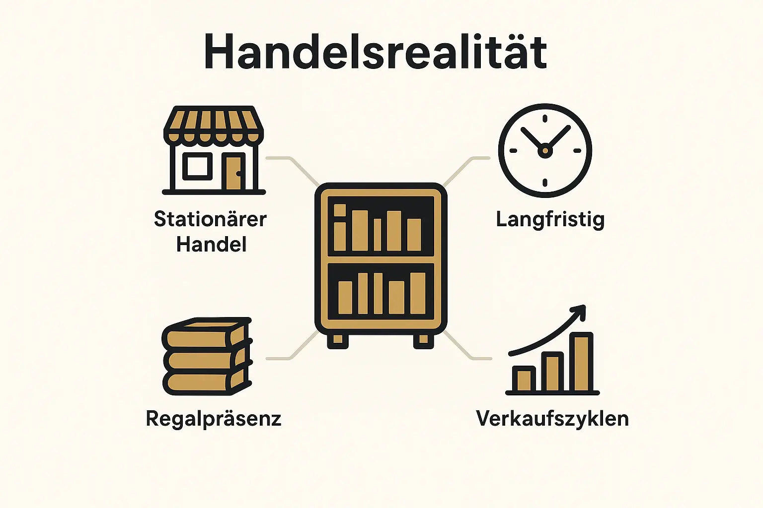 Dieses Bild verdeutlicht, dass eine Bestsellerplatzierung nicht automatisch eine dauerhafte Präsenz in allen Buchhandlungen bedeutet.