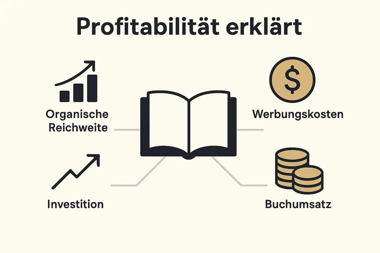 Diese Grafik zeigt die Unterschiede in der Profitabilität bei einer SPIEGEL Bestsellerplatzierung durch organische Verkäufe oder bezahlte Werbung.