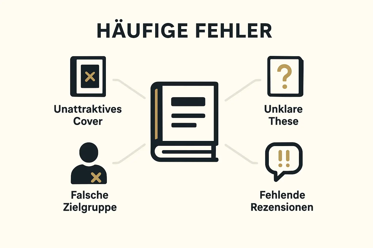 Infografik zu den häufigsten Fehlern bei Amazon Ads, die zu geringen Ergebnissen führen.
