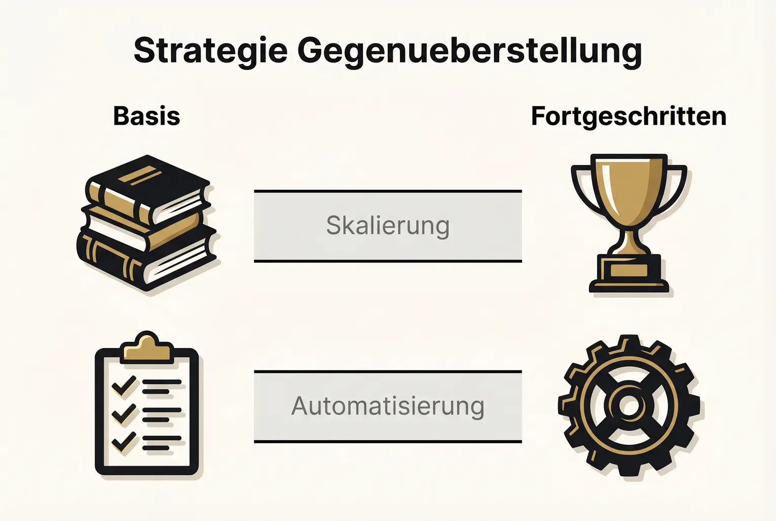 Vergleich: Basis- vs. Fortgeschrittene Meta-Anzeigen-Strategien für Autor*innen — Fokus auf Skalierung und Automatisierung erklärt.