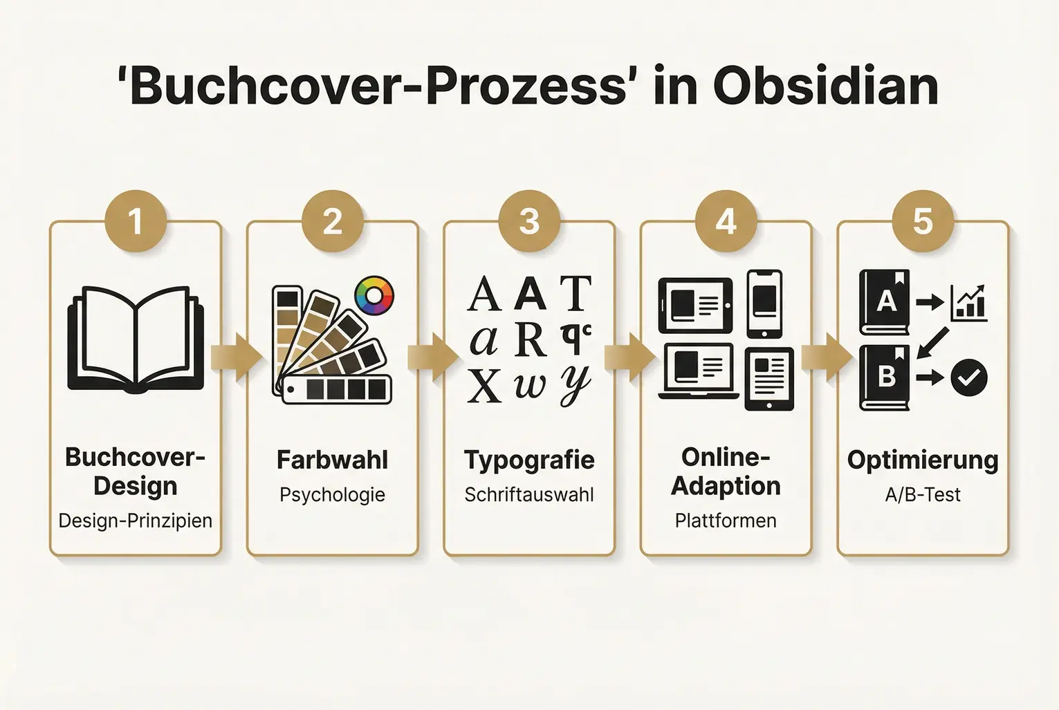 This image illustrates the journey from design to A/B testing to perfect book covers for various platforms and strengthen online reputation.
