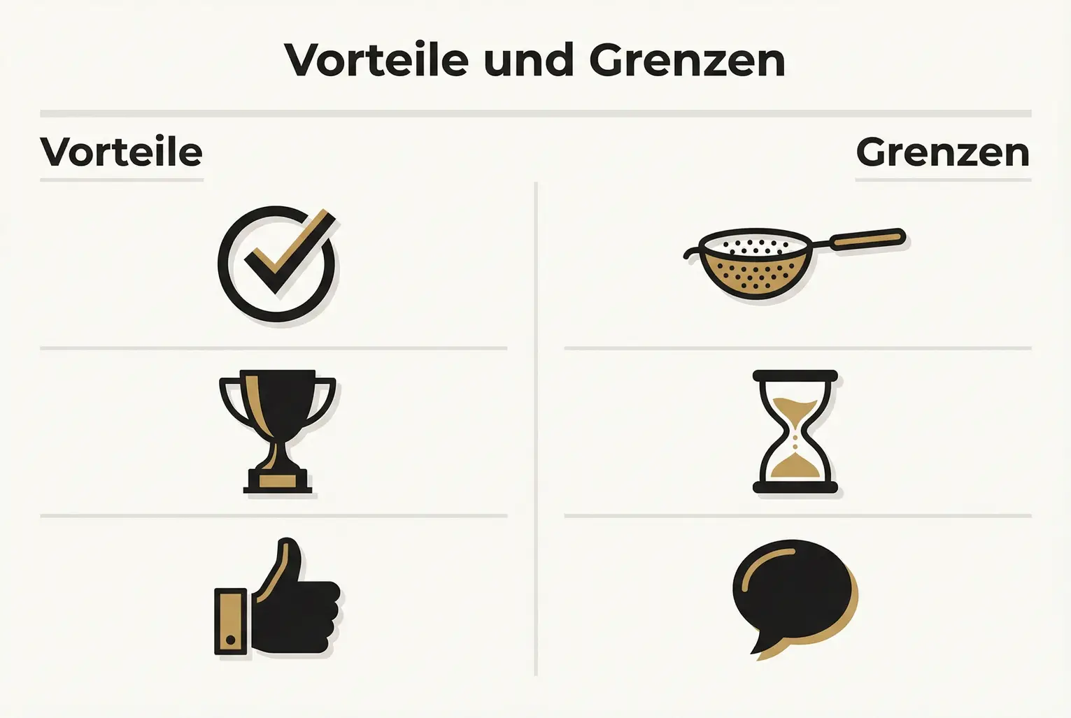 Vergleichsdiagramm zeigt kompakt die Stärken eines Buches als Autoritätsbeleg und die typischen Einschränkungen im rechtlichen Einsatz.