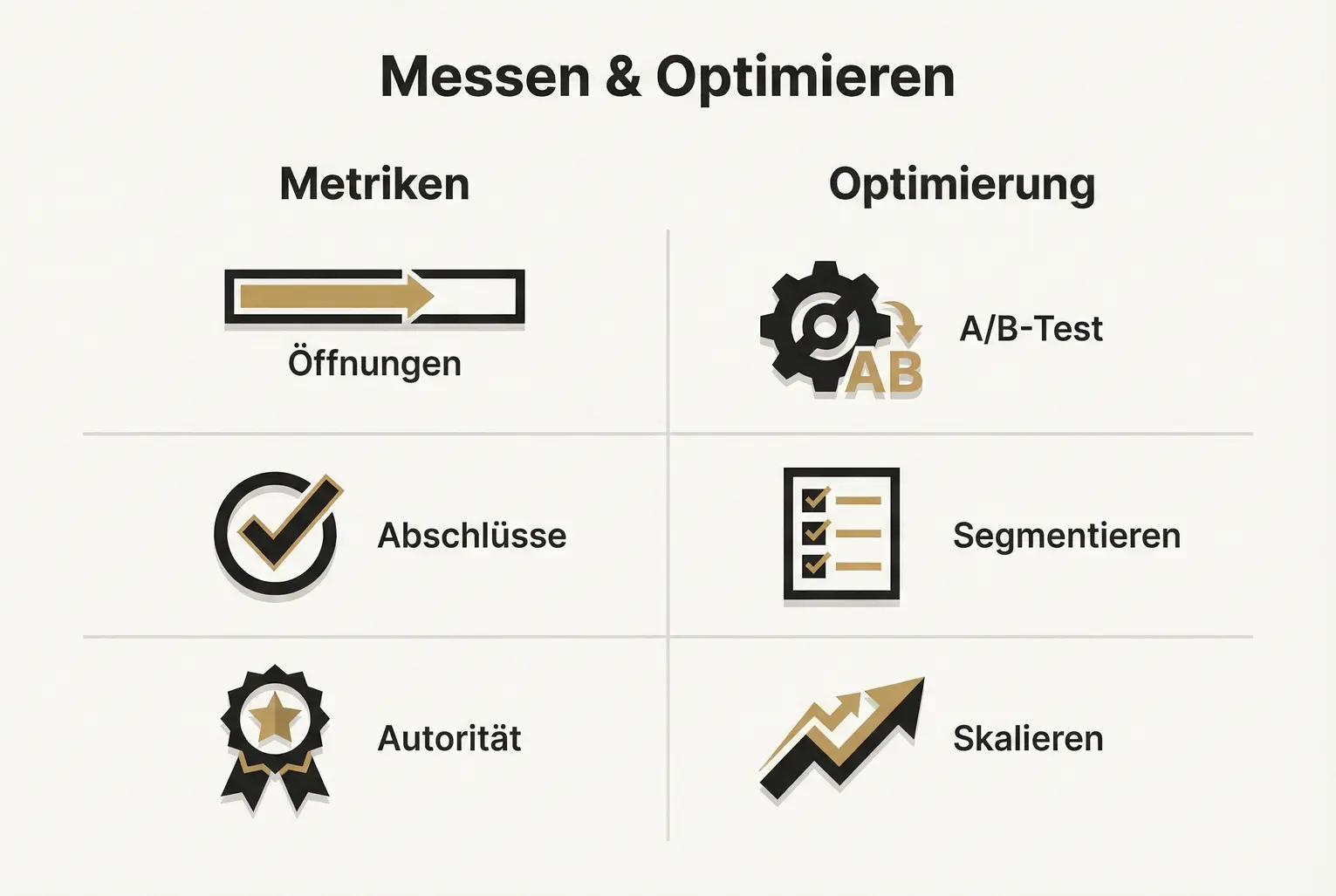 Vergleich von Schlüsselmetriken und passenden Optimierungsmaßnahmen: So misst und verbessert man buchbasierte E-Mail-Sequenzen gezielt.